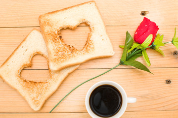 Romantic breakfast