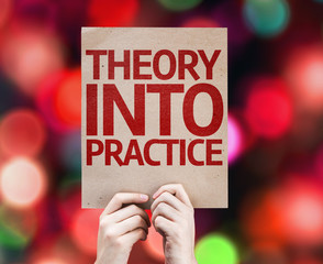 Theory Into Practice card with colorful background