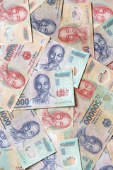 Fototapeta na wymiar Various Vietnamese Currency