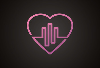 love music equalizer logo vector