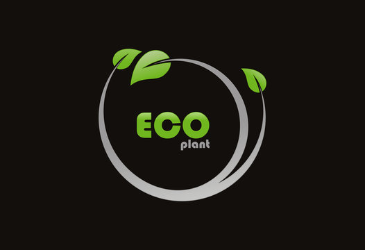 Ecology plant logo vector