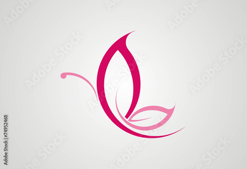 Beauty Butterfly Logo Vector Stock Image And Royalty Free