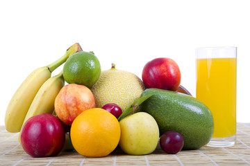 fruits and juice