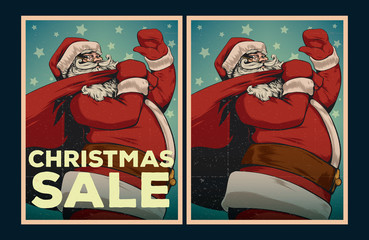 Vector Christmas sale poster
