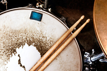 Music background.Drum close up image.