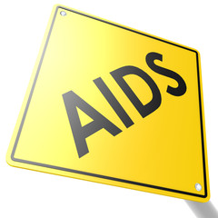 Road sign with AIDS