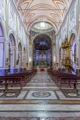 Inside the Basilica di San Sebastiano.