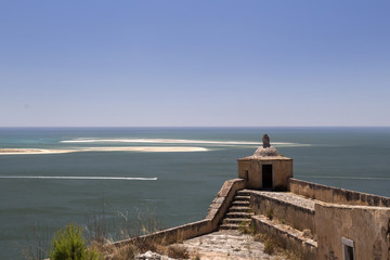 fortress watchtower and sand cay