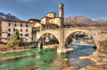 mountain village of S, Giovanni Bianco, Italy