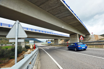 Overpass, highway, Spain
