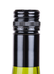 white wine bottles set isolated on white