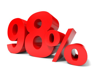 Red ninety eight percent off. Discount 98%.