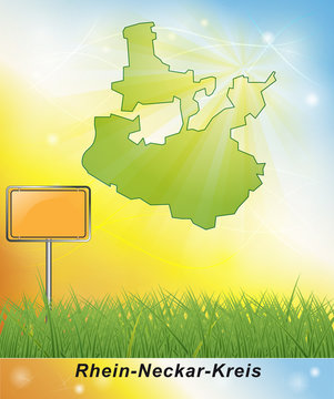 Karte vom Rhein-Neckar-Kreis