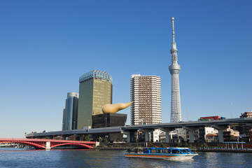初冬の浅草・隅田川