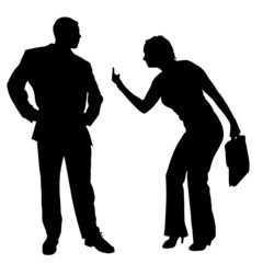 Vector silhouette of couple.