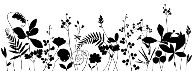Summer Meadow Silhouette