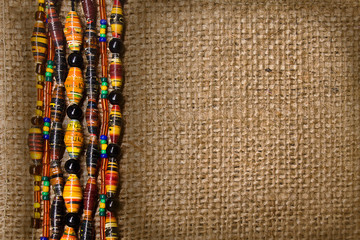canvas texture with border of beads