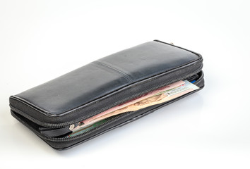 wallet black  leather