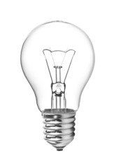 Light bulb isolated on white.