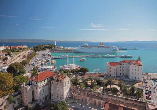 City and port on Mediterranean Sea. Split, Croatia