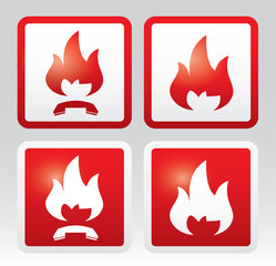 Fire signs. Vector