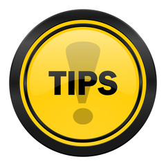 tips icon, yellow logo,