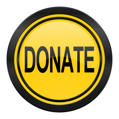 donate icon, yellow logo,