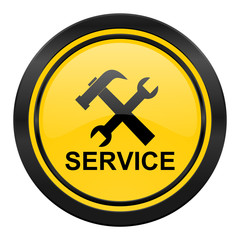 Obraz premium service icon, yellow logo,