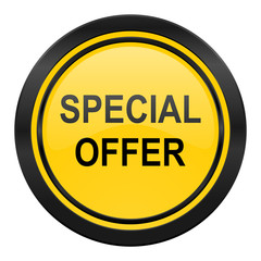 special offer icon, yellow logo,