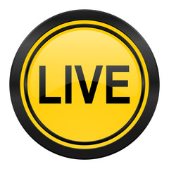 live icon, yellow logo,