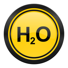 water icon, yellow logo, h2o sign