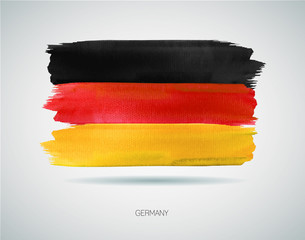 Watercolor illustration of the flag of Germany