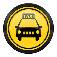 taxi icon, yellow logo,