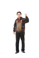Fototapeta premium 스튜디오 안 할아버지