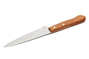 knife with wooden handle - obrazy, fototapety, plakaty