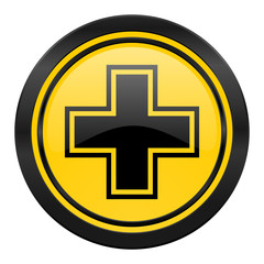 pharmacy icon, yellow logo,