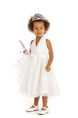 Portrait of beautiful happy little girl