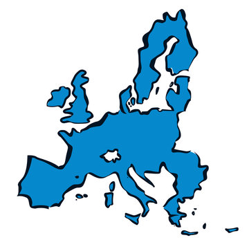 vector drawn european union borders
