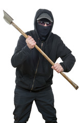 an offender attack with ax