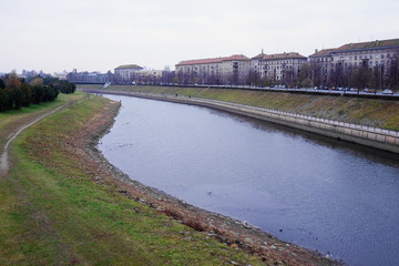 closeup bend in the river