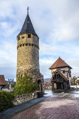 Part of the original drawbridge tower that lead to the castle in