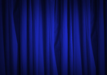 Blue curtain