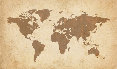 Oude wereldkaart