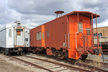 Fototapeta na wymiar vintage railway trucks