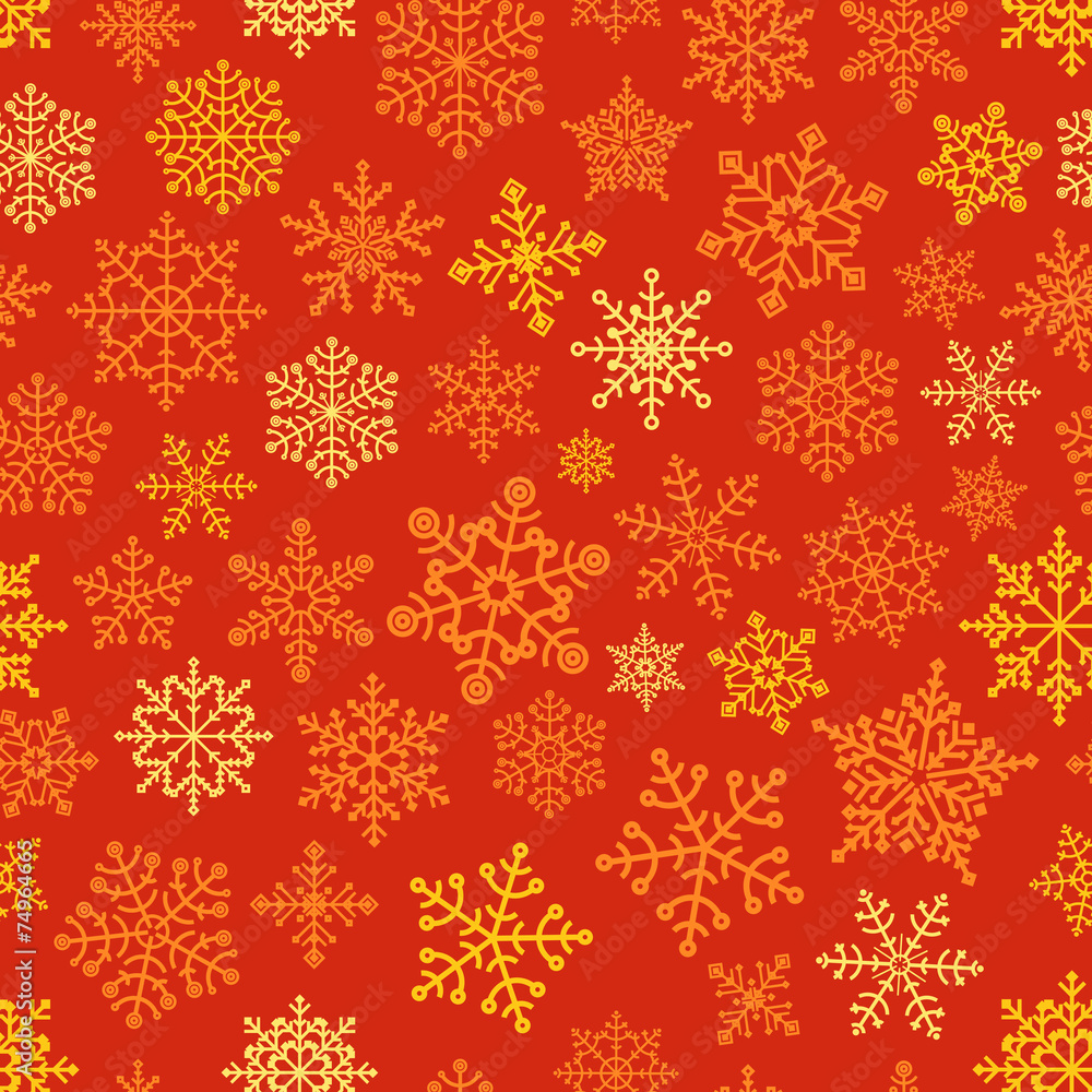 Poster Snowflake seamless pattern. Design template