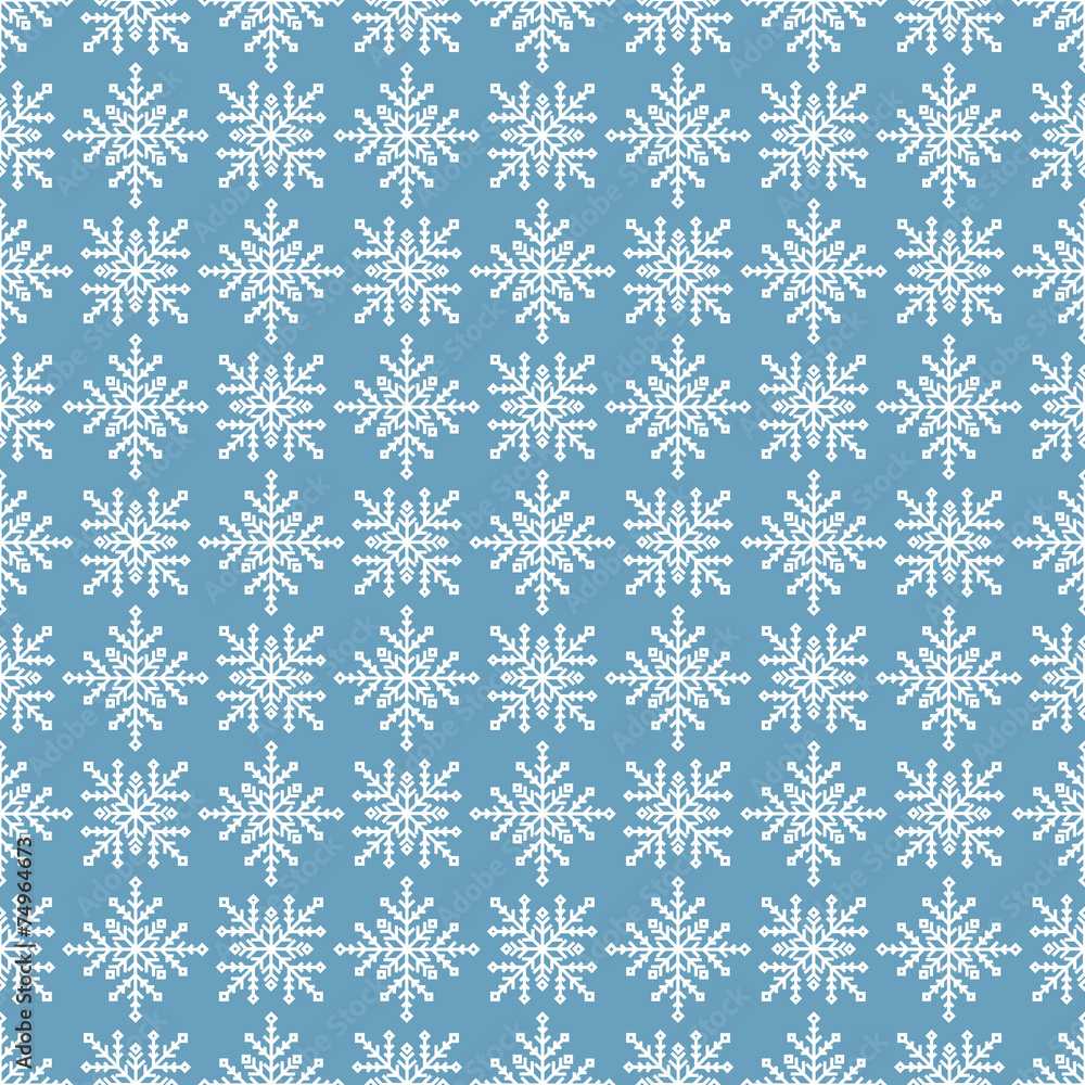 Poster Snowflake seamless pattern. Design template