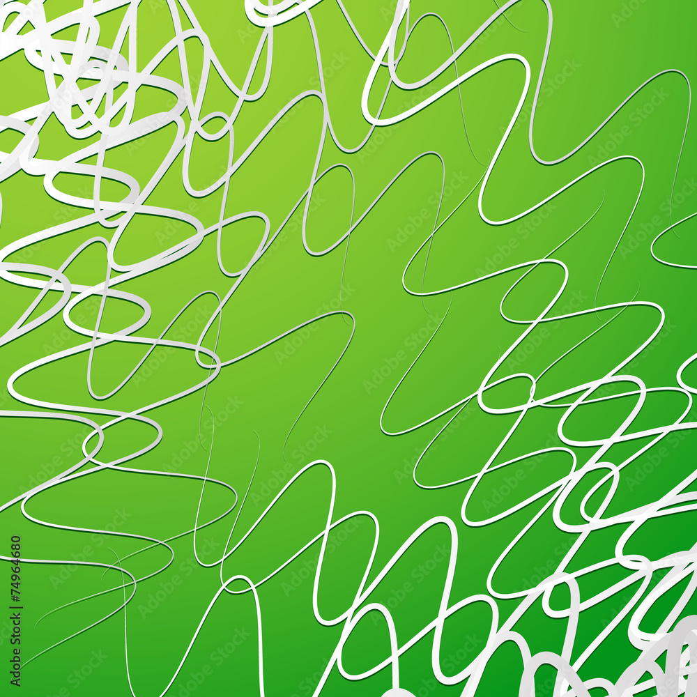 Poster wavy random lines over vivid backdrop