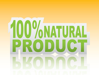 100% natural product sign