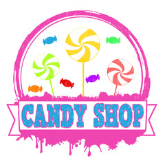 Candy shop stamp