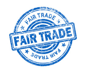 fair trade stamp on white background